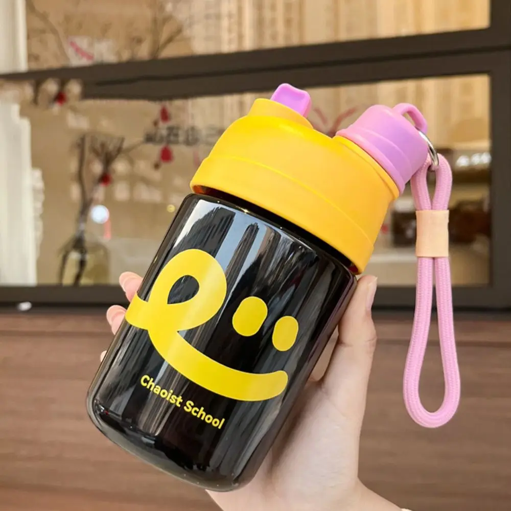 Botella de agua potable con pajita para niño, recipiente deportivo resistente a altas temperaturas, a prueba de fugas, vasos bonitos para beber, Fitness, 500ml - imagen 5