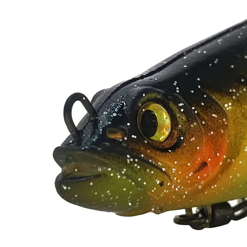 1 Uds 12,5 cm 21g cebo suave sombras grandes cola de paleta señuelo Artificial señuelo de pesca de agua salada para lubina perca Zander Glide Bait - imagen 4