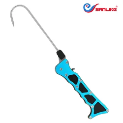 SANLIKE Anzuelo plegable azul para pesca en hielo - aluminio ligero
