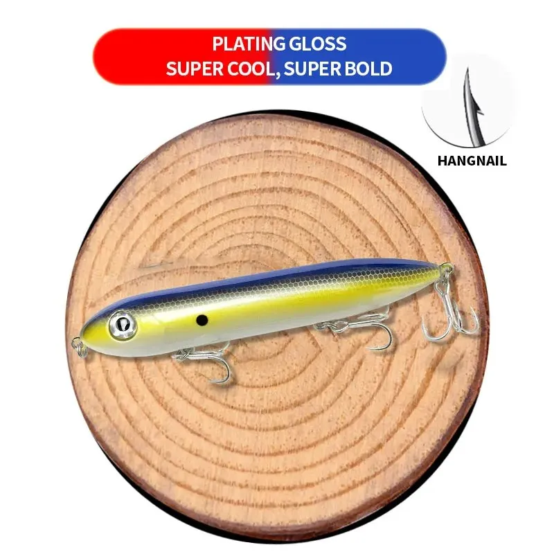 Señuelo tipo lápiz TSUYOKI Topwater 2024 superficie Moonwalker WTD señuelo 126mm 26g cebo flotante Wobbler Heddon Super Spook cebo para caminar - imagen 5