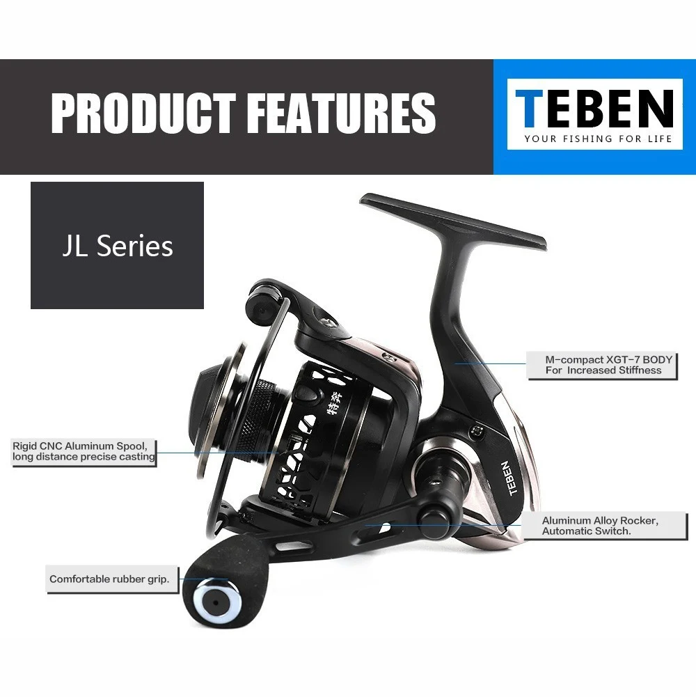 Marca JOSBY JL Series 5,0: 1 4,9: 1 carretes de pesca 2000-6000 MAX Drag 18KG Power Spinning carrete de pesca con carrete para pesca - imagen 3