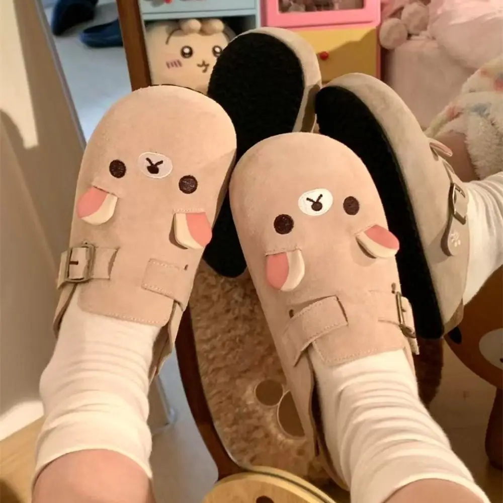 Nuevos zapatos de mujer Rilakkuma de fondo grueso, aumento de altura, periferia de animé Retro, zapatillas Rilakkuma de dibujos animados bonitos - imagen 4