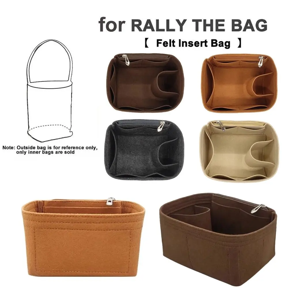 Nuevo bolso de fieltro, bolsa de inserción, Mini bolso multibolsillo, organizador, bolsas de almacenamiento para bolsa de movimiento de rally/Picotin18/22