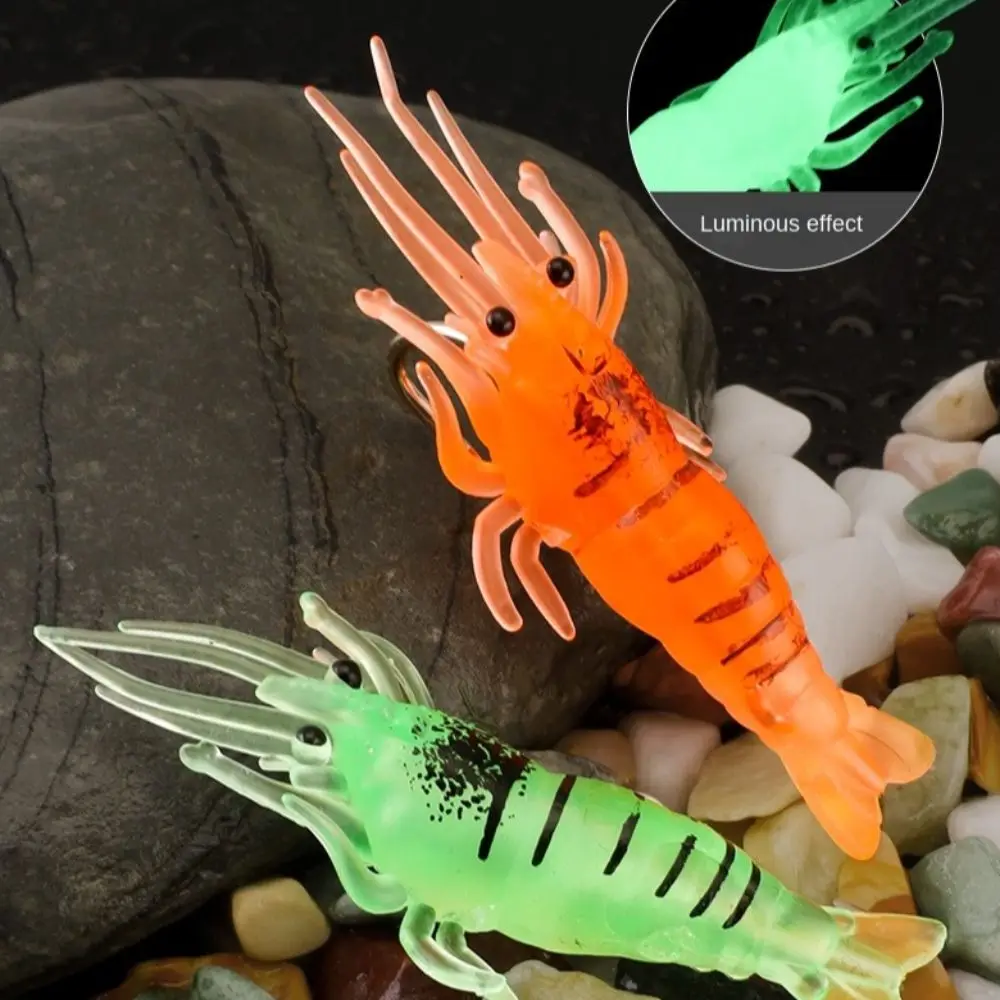 20 piezas 2025, señuelo de gambas para pesca en el mar, anzuelo individual suave, cebo falso para camarones, gancho creativo portátil, gusano de silicona - imagen 3