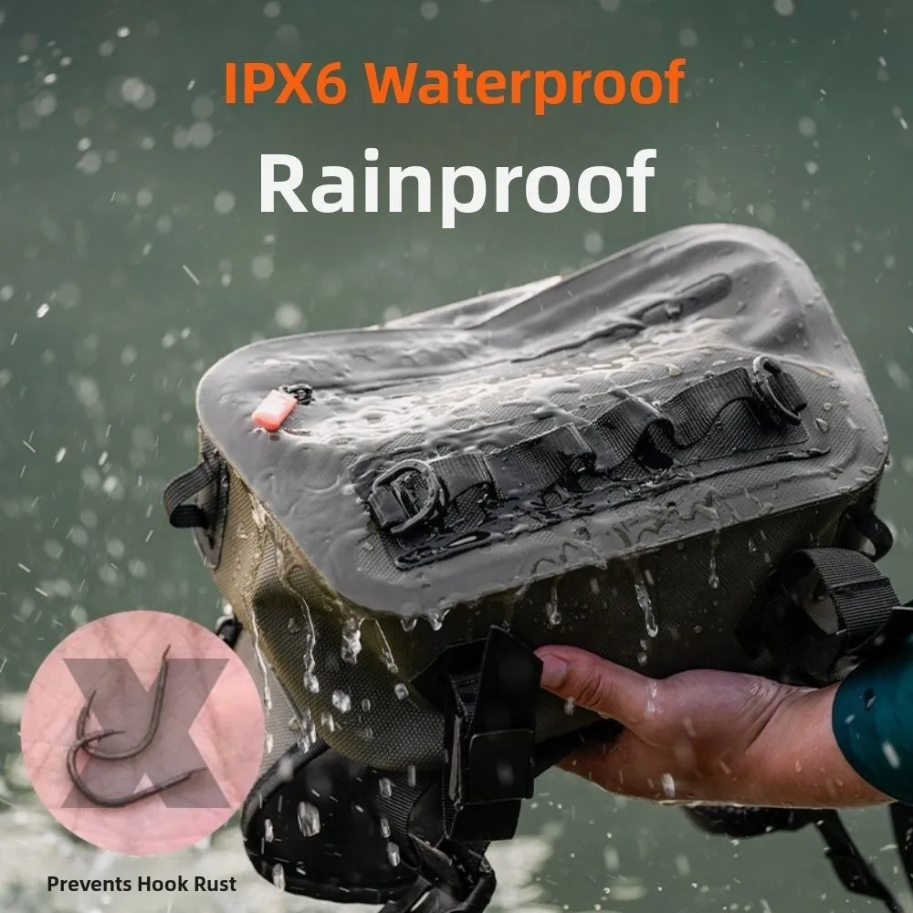 Bolsa de pesca impermeable TPU doble capa – Bandolera porta aparejos - imagen 5