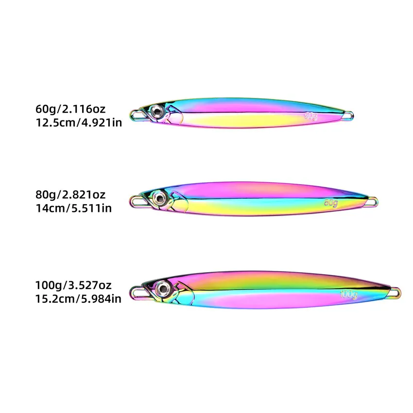 Afundando 60g 80g 100g señuelo de Jigging de Metal recubrimiento plantilla de Metal fundido largo Pesca señuelo de Pesca de Mar plantillas de Pesca de Mar para agua salada - imagen 3
