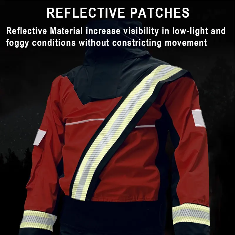 Trajes secos de Kayak de alta visibilidad para hombre, trajes de rescate de agua, ropa de remo de supervivencia impermeable para agua fría, mantener seco seguro - imagen 5