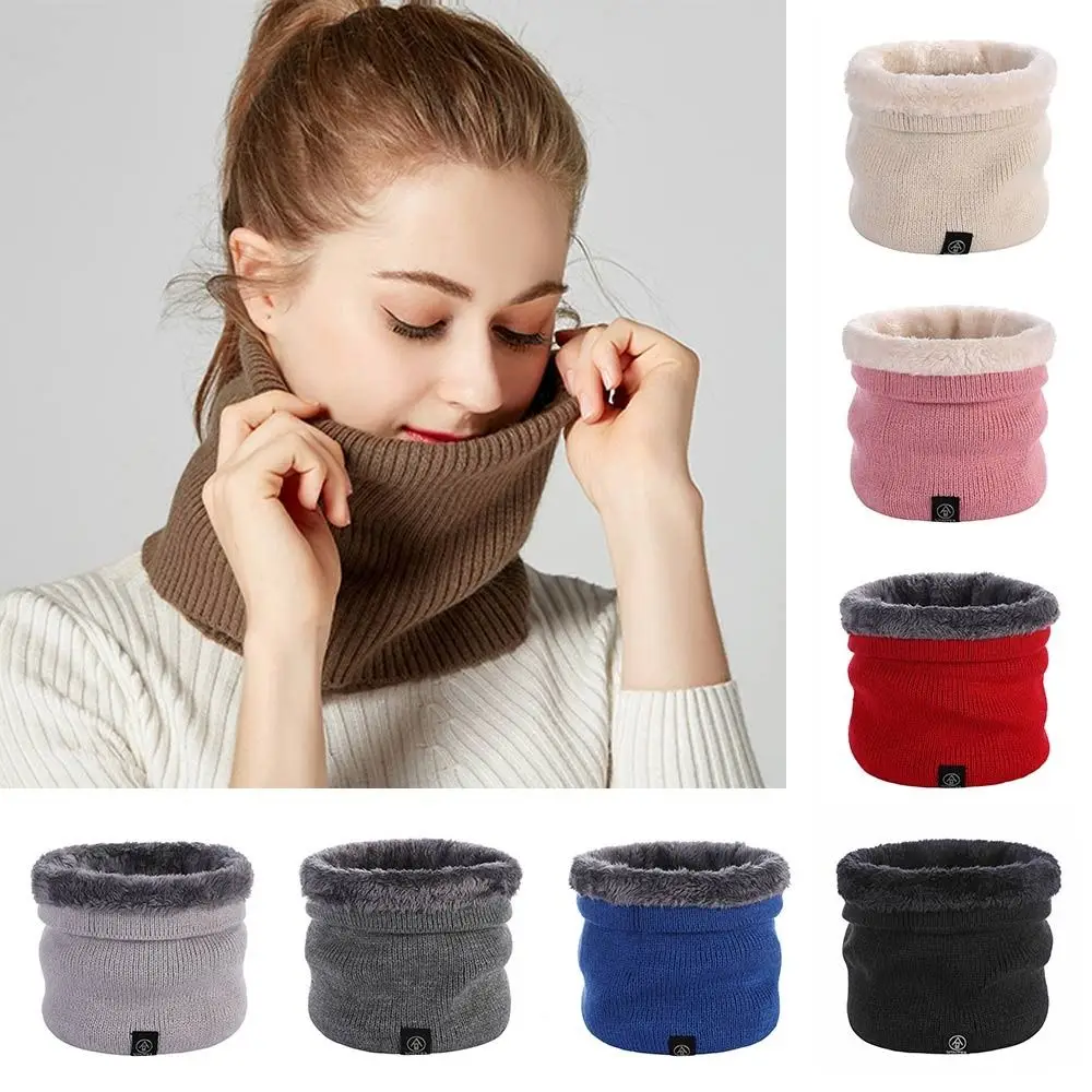 Polainas térmicas unisex para el cuello de invierno, forro polar, calentador de cuello de doble capa, bufandas gruesas y cálidas con bucle circular para mujeres y hombres - imagen 2