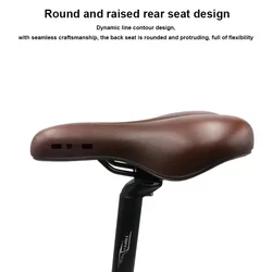 Sillín de bicicleta grueso con absorción de impacto, cómodo asiento de bicicleta de cuero PU, esponja a prueba de golpes, cojín para montar en carretera y de montaña, 1 ud.