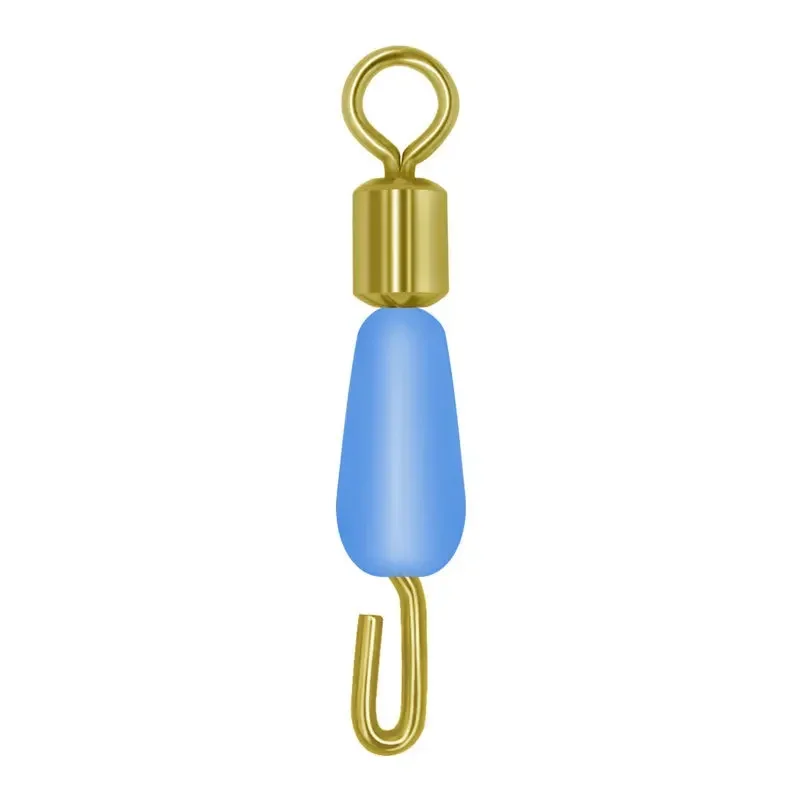 10 unids/lote de rodamientos de pesca antienredos de silicona, conector giratorio, gancho giratorio de pesca, conector rápido, accesorios de pesca - imagen 3