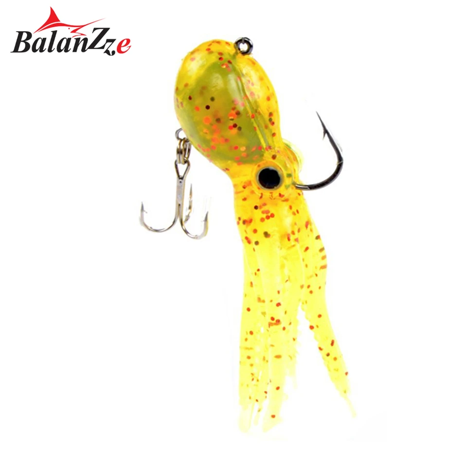 Balanzze-señuelo suave de pulpo, cebo de plantilla de calamar para pesca en agua salada, cebo luminoso de silicona Artificial Swimbait, 20g, 22g, 23g - imagen 2