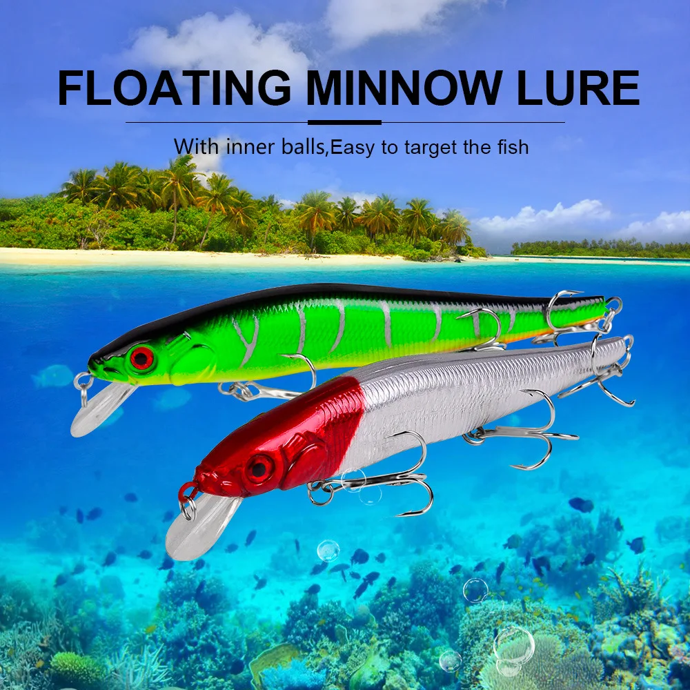 Experimente la emoción de la pesca con nuestros señuelos de minnow flotantes diseñados para una fácil orientación y una divertida aventura submarina