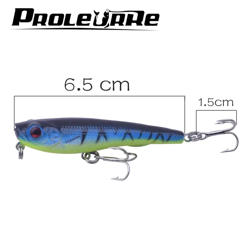 1 unidad de cebo duro de 7cm y 6,7g, manivela flotante, Señuelos de Pesca Minnow, 9 colores, Pesca con mosca de plástico, Wobbler, aparejos de Pesca Crankbait - imagen 2