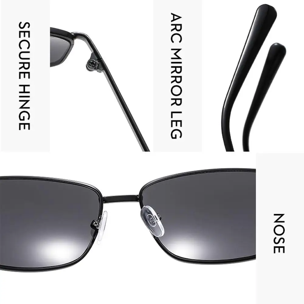 Gafas de sol americanas vintage de moda Marco de metal Gafas de sol punk calientes Y2K UV400 Gafas para mujeres y hombres - imagen 2