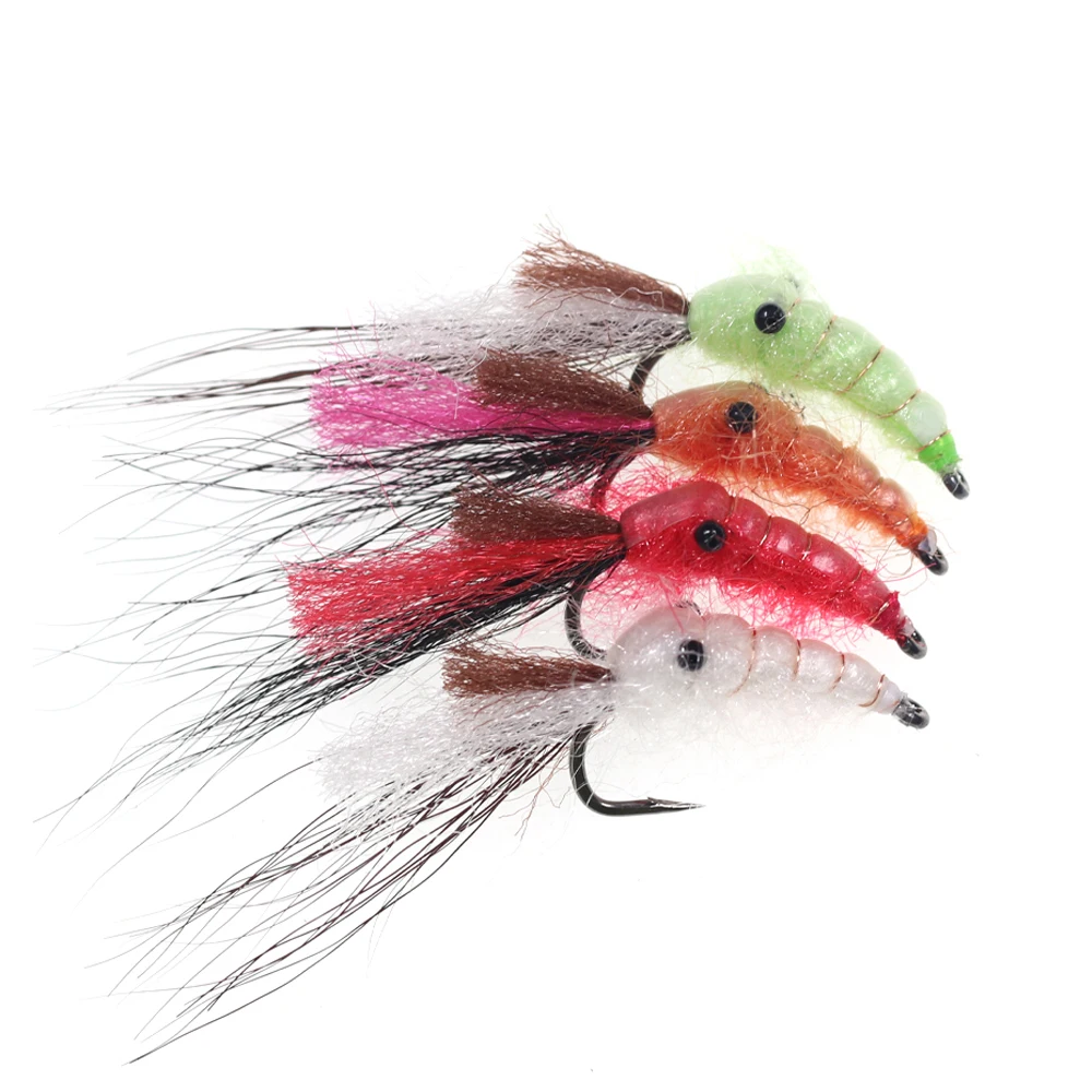 Wifreo-Señuelos de Pesca pequeños para camarones, trucha, salmón, ninfa, Mosca de agua dulce, 6 piezas. ° 4 - imagen 4