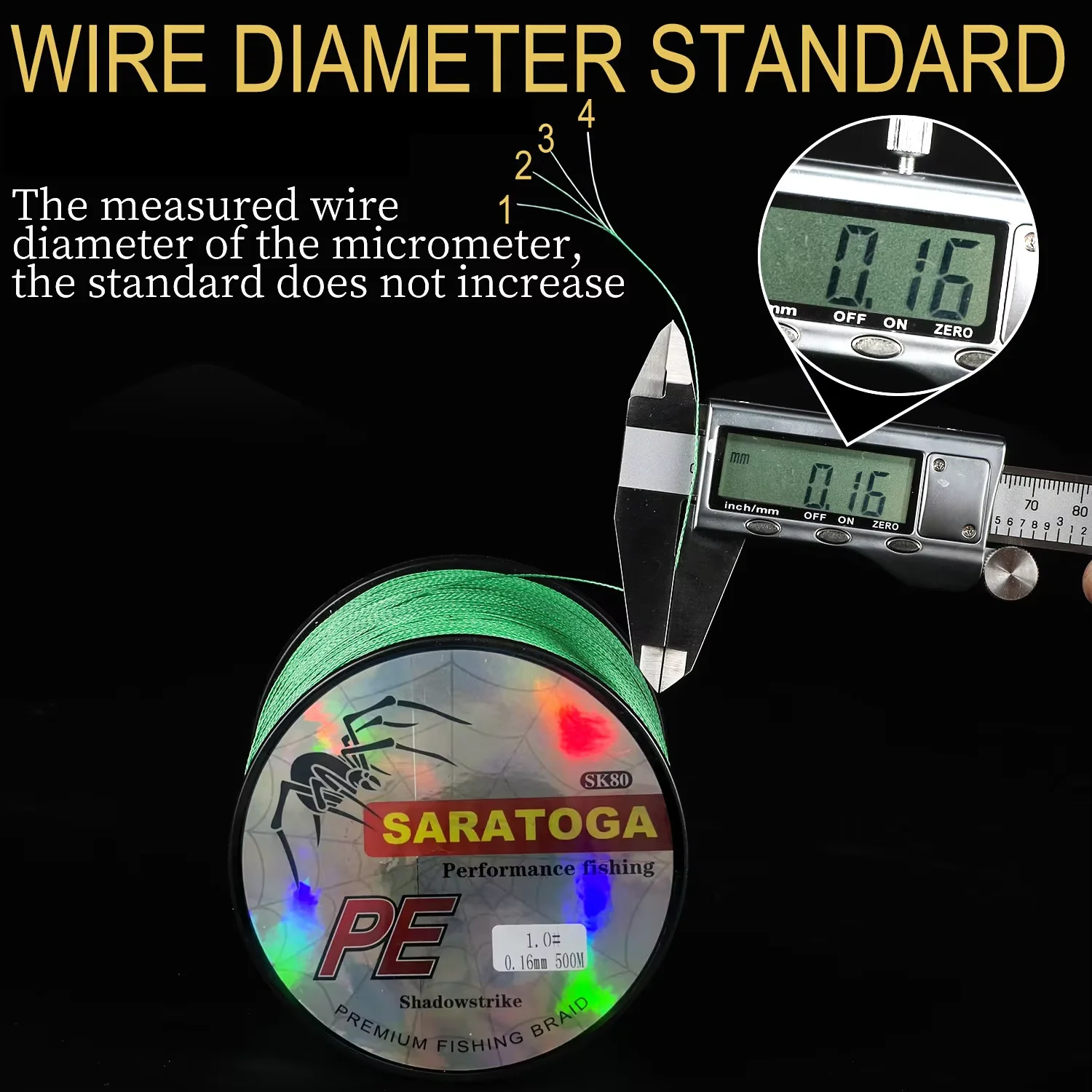 Línea de pesca trenzada de PE de 100M, 4 hebras, 18-23LB, línea de pesca de agua salada súper fuerte, línea multifilamento Multicolor - imagen 3