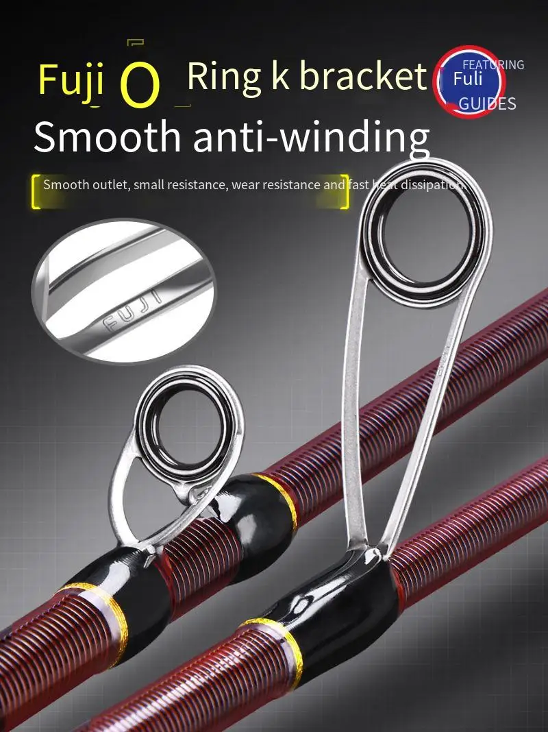 Caña retráctil de fundición/Spinning de 1,5 m, caña de pescar de lubina giratoria y fundida de acción rápida con alto contenido de carbono, caña con mosca para pesca de trucha y ninfa - imagen 4