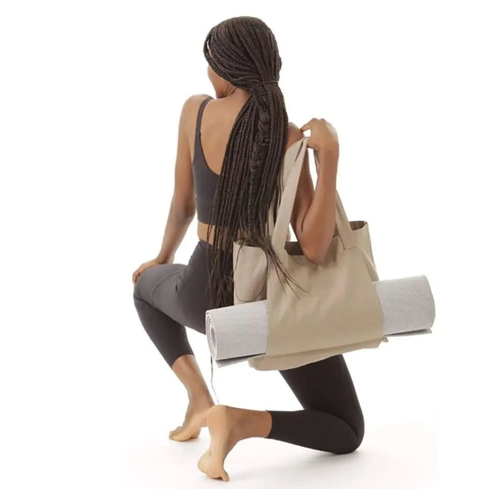 Bolsa de transporte para esterilla de Yoga de gran capacidad, bolsa de Yoga multifuncional ligera y plegable, funda para esterilla de Pilates lavable portátil para Fitness - imagen 5