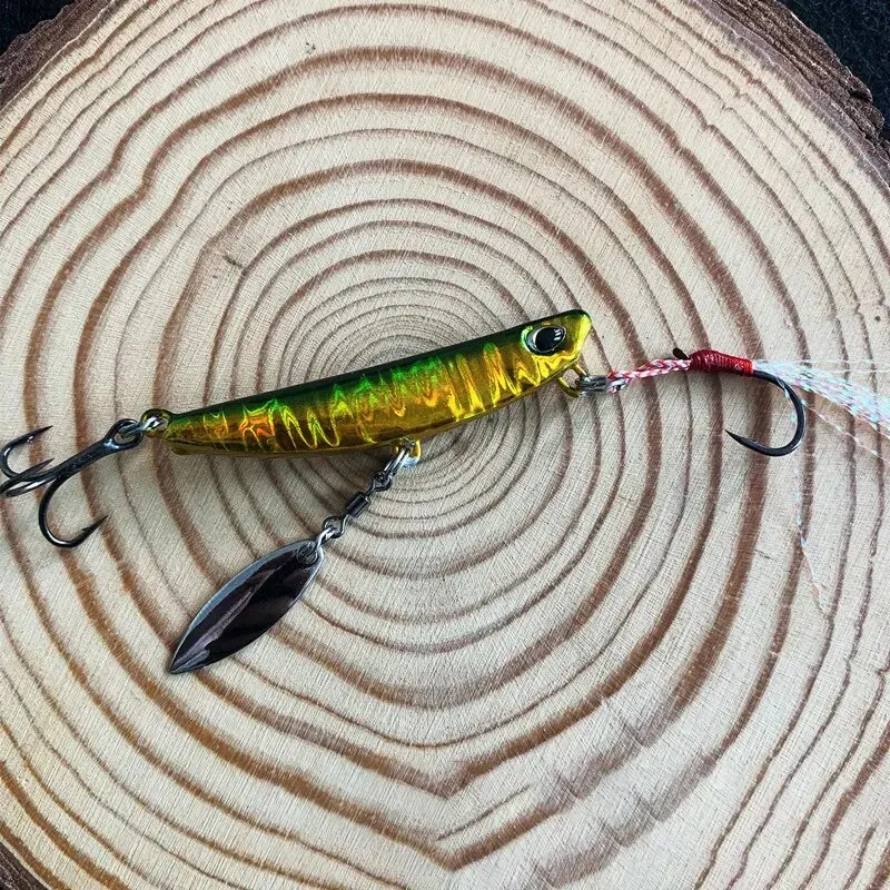 Cuchara de metal, Señuelos de Pesca, 4 unidades, cebos duros artificiales de 15G y 4,9 cm, Micro jig - imagen 4
