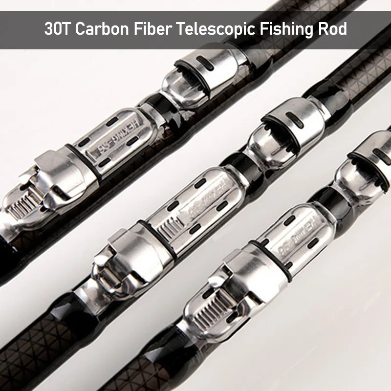 Experimente lo último en la tecnología de cañas de pesca con la caña de pesca telescópica de fibra de carbono 30T