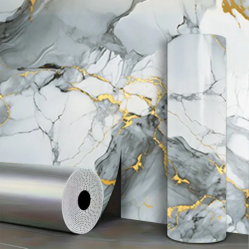 Panel de pared con diseño de mármol de estilo europeo, papel tapiz decorativo para pelar y pegar, arte de pared para sala de estar, dormitorio, decoración del hogar