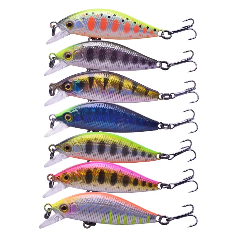 1 cebo duro de calidad 5cm 3,2g pececillo flotante señuelo de Pesca Wobbler Bass Pike señuelos artificiales aparejos de Pesca WD-502 - imagen 5