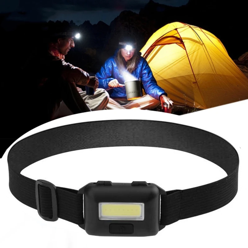 Nuevo Mini faro LED COB con Sensor, linterna, luz de trabajo, para acampar al aire libre, pesca nocturna, casco de montar, lámpara con diadema