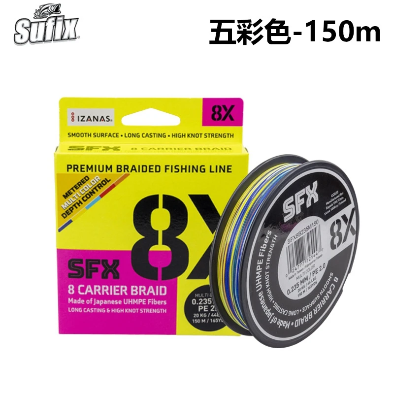 Hilo de pescar Original Sufix X8, 8 hebras, 100% M/135M, línea PE 8 trenzada 11-101LB, Potencia 8 fibras, resistencia a la abrasión definitiva, 150 - imagen 5