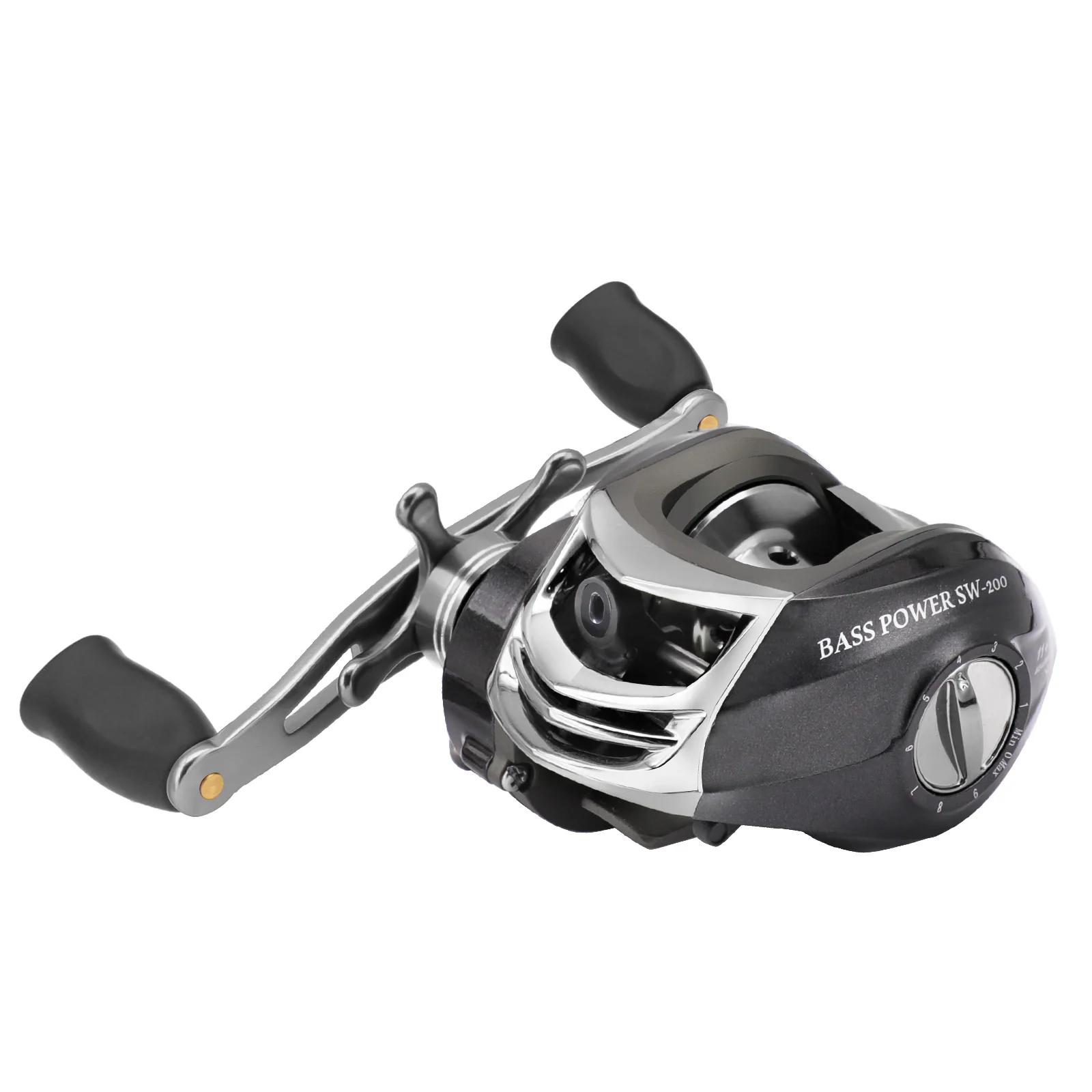 SANLIKE-sistema de freno doble de carrete de agua salada, color negro, 11BB + 1 rodamiento, relación de velocidad 6,3: 1, copa de línea de aluminio CNC, 5kg, fuerte fuerza de arrastre