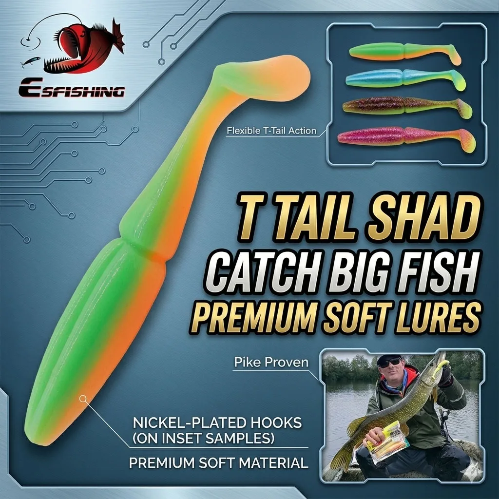 ESFISHING Softbait Lucio 125mm – Señuelo blando brillo