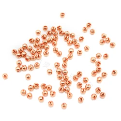 Cuentas naranjas para atado de moscas con peso cobre