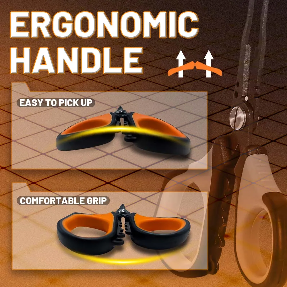 ZUKIBO-micro alicates de pesca multifunción, revestimiento de PTFE, agarre antideslizante, herramientas de pesca, accesorios para pesca en agua salada y agua de mar - imagen 5