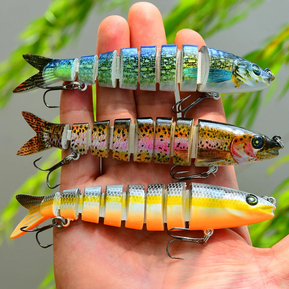 Wobblers de hundimiento de 135MM/19G, Señuelos de Pesca multiarticulados, Swimbait, cebo duro, aparejos de pesca para lubina Isca Crankbait - imagen 3