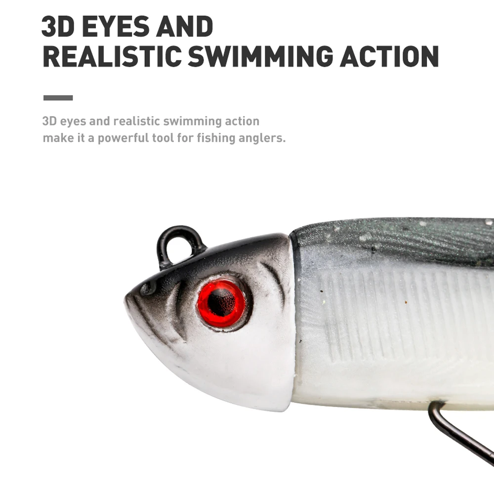 TSUYOKI-señuelo de pesca giratorio 2024, cebo de pececillo negro, 15/30g, cabeza de plantilla suave, envío directo - imagen 4