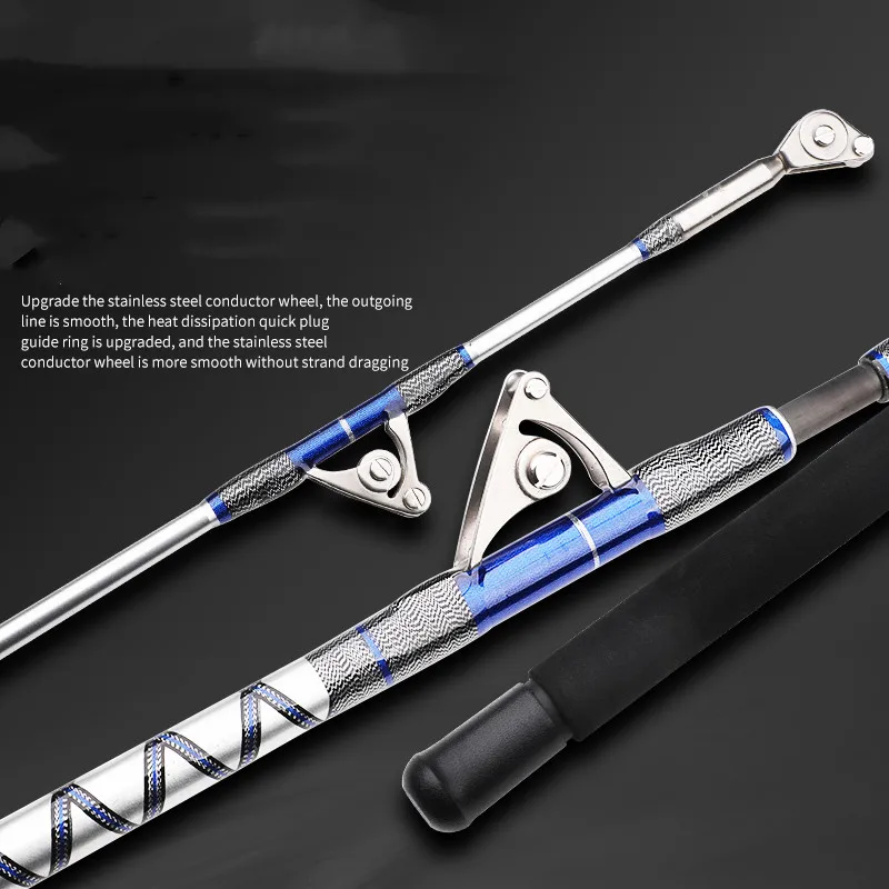 Caña de pescar de atún Mavllos Hegemon con señuelo de anillo guía de acero inoxidable 200-800g caña de pescar giratoria de agua salada súper dura - imagen 4
