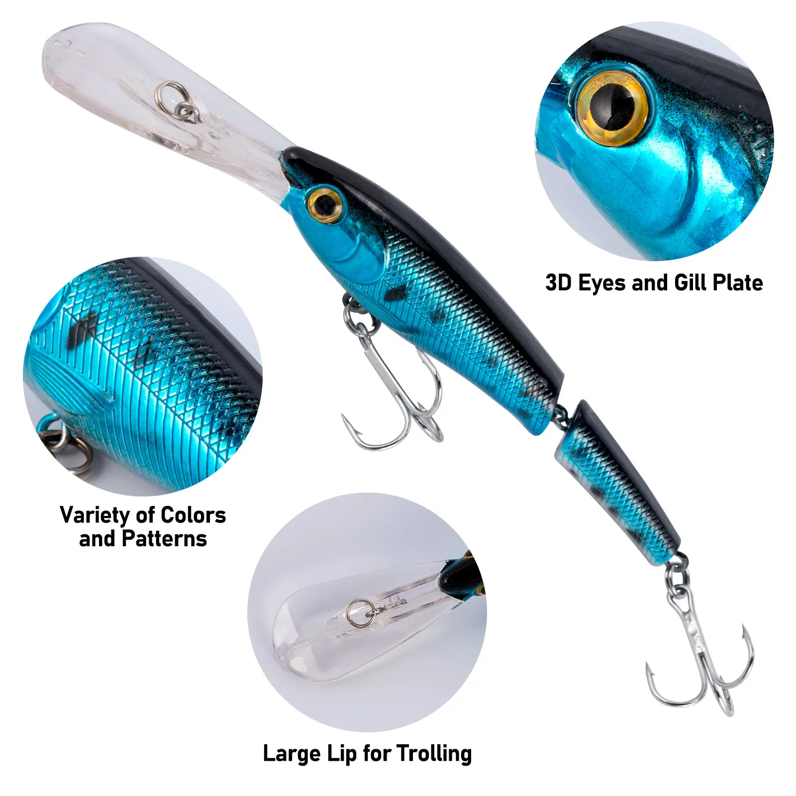 Jerkbait multiarticulado – Swimbait para Lucio y pesca en mar - imagen 4