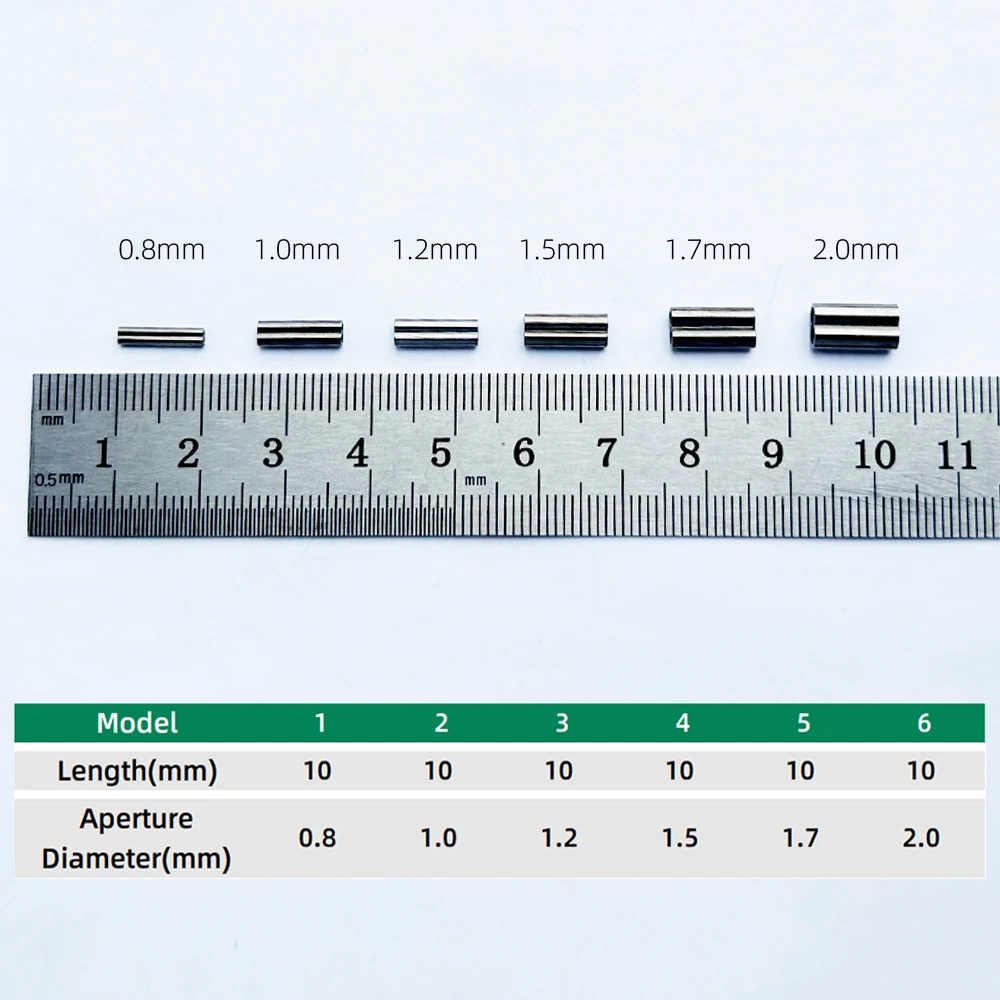 100 Uds doble línea de pesca ovalada tubo de prensado de latón conector de engarzado de alambre tubo de carbono accesorios de mangas de engarzado de pesca - imagen 2