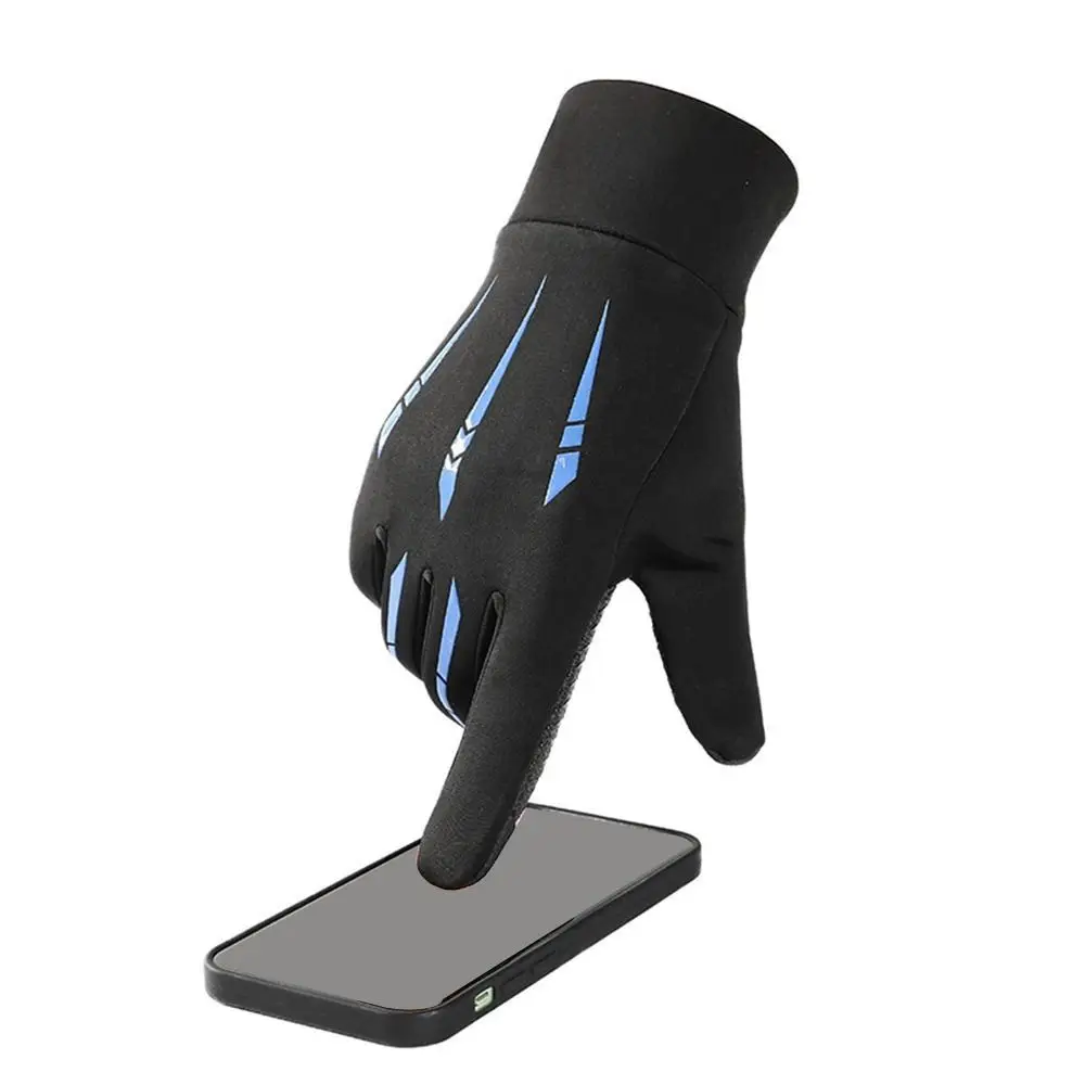 Manoplas cálidas a la moda, guantes de invierno a prueba de viento, impermeables, con dedos completos, antideslizantes y agradables para la piel, para ciclismo al aire libre - imagen 3