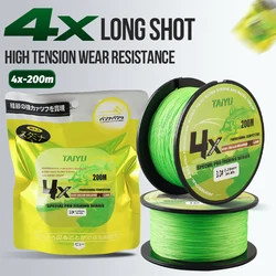 Sedal trenzado 4 hebras TAIYU 200m – Resistente 19-70LB para carpa