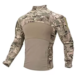 HAN WILD Camisa de caza – Algodón transpirable camuflaje