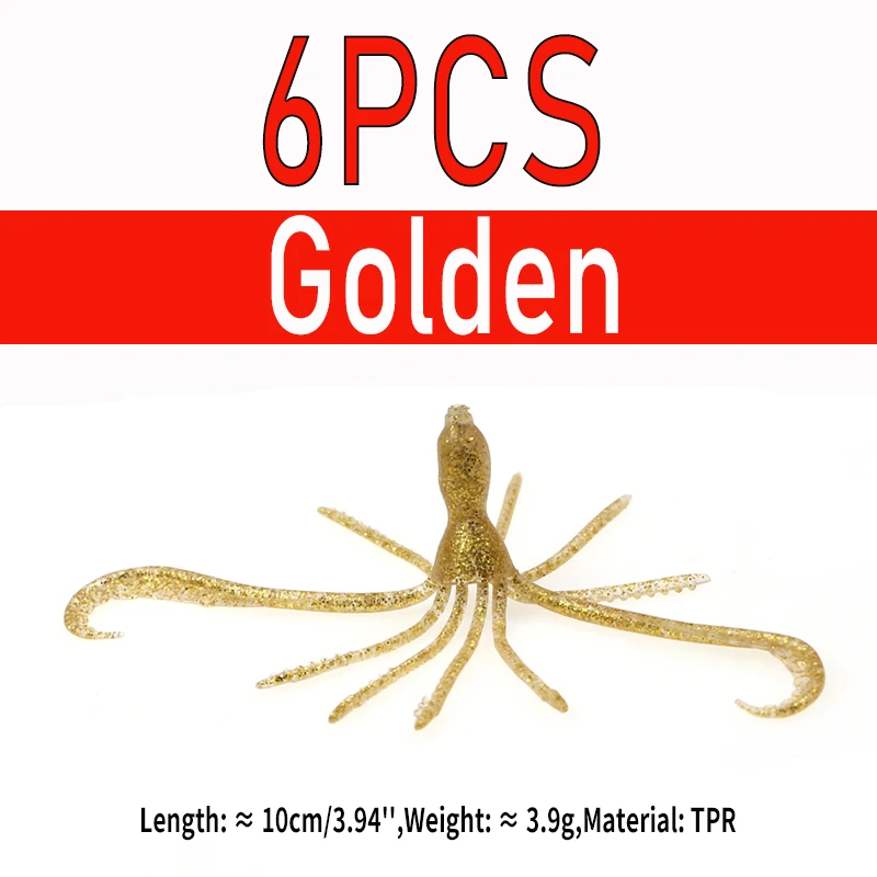 6pcs Gold