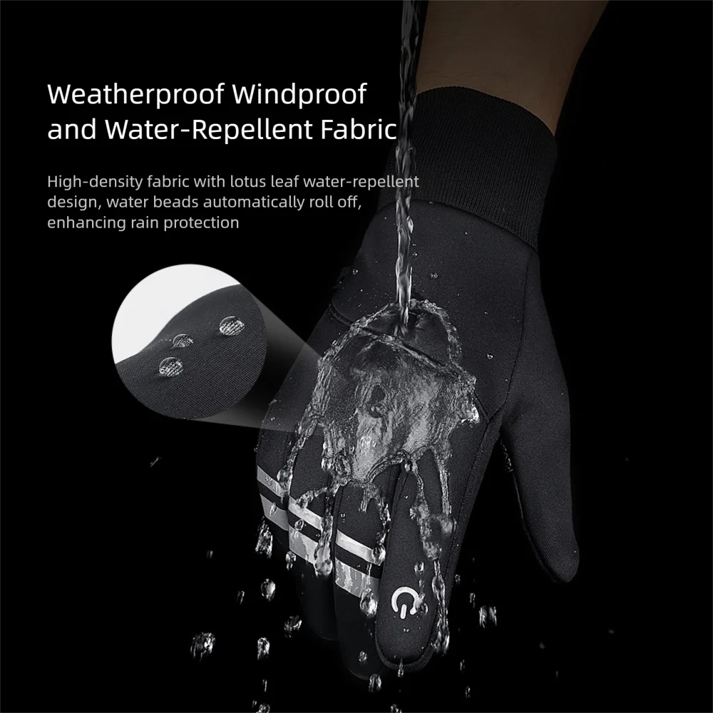 Guantes de ciclismo a prueba de viento de alta calidad, manoplas con pantalla táctil a prueba de frío, guantes cálidos antideslizantes para Otoño e Invierno - imagen 3