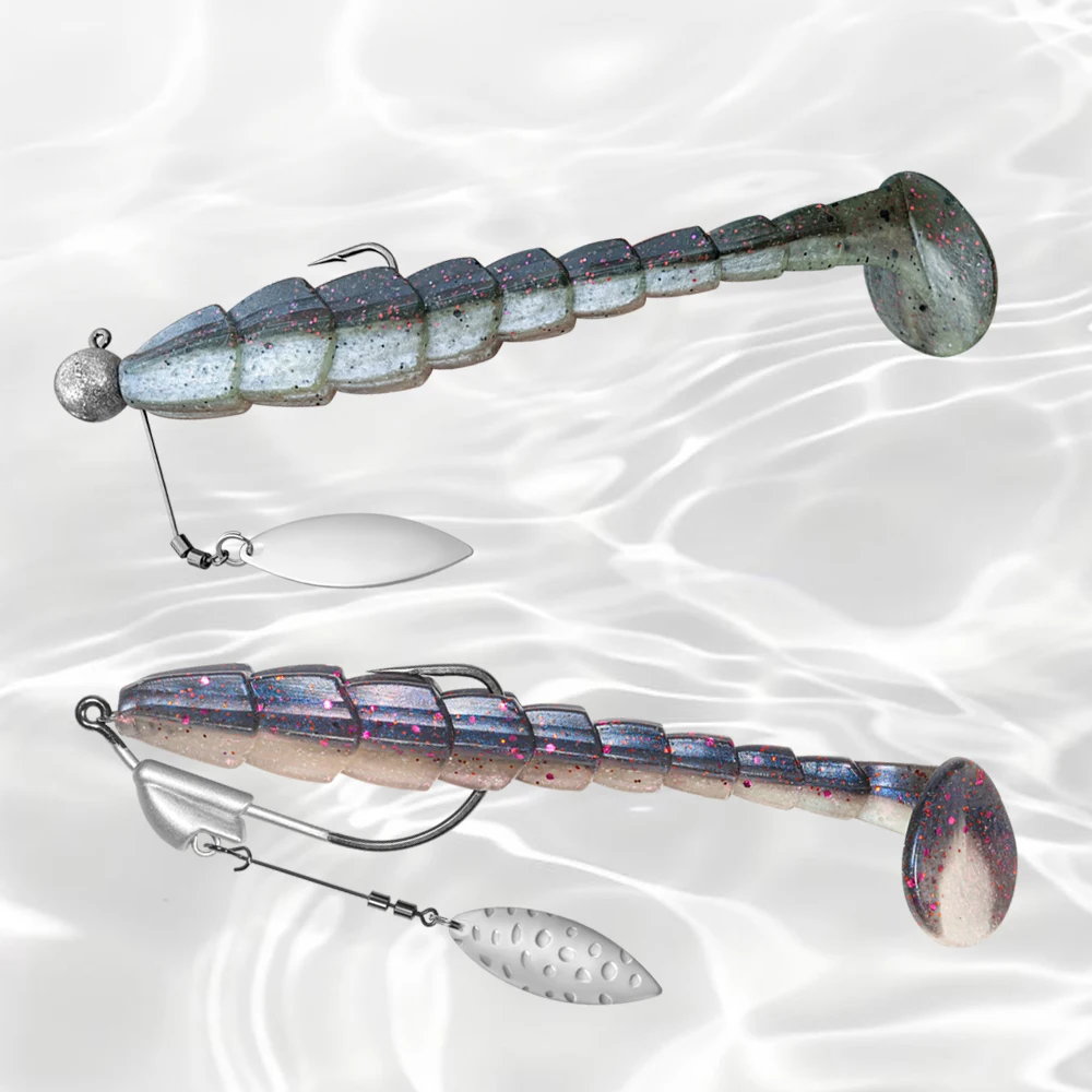 Spinpoler-combinaciones de hojas de latón, Spinner con junta giratoria y alambre, anzuelo compensado de sauce plateado, Colorado, accesorios de pesca - imagen 5