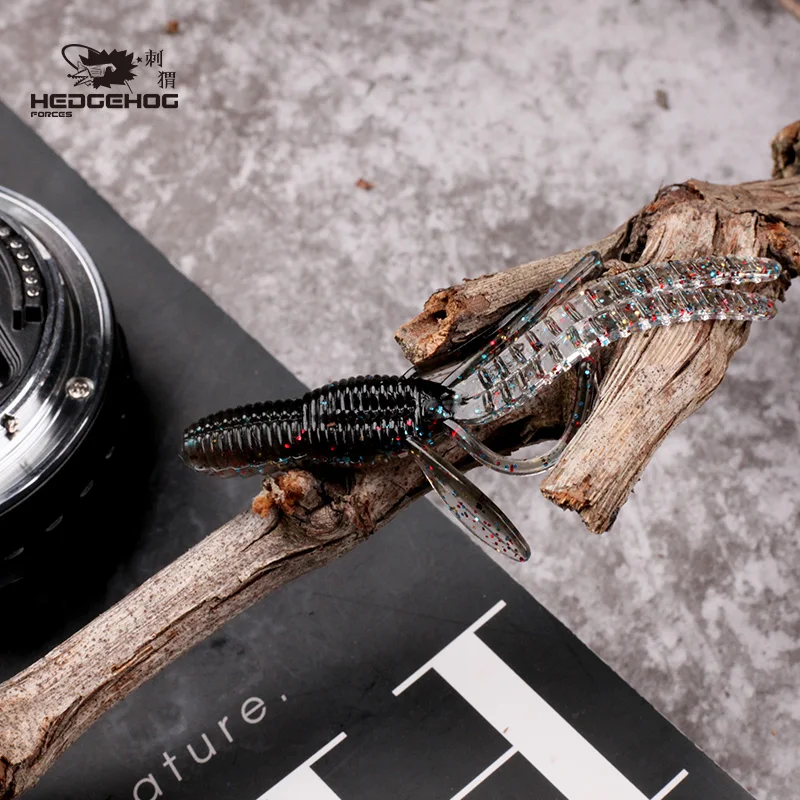 Camarón flotante, camarón flotante, lubina negra, cebo suave, Ned, grupo de pesca invertido, plantilla de cola de gancho de plomo - imagen 4