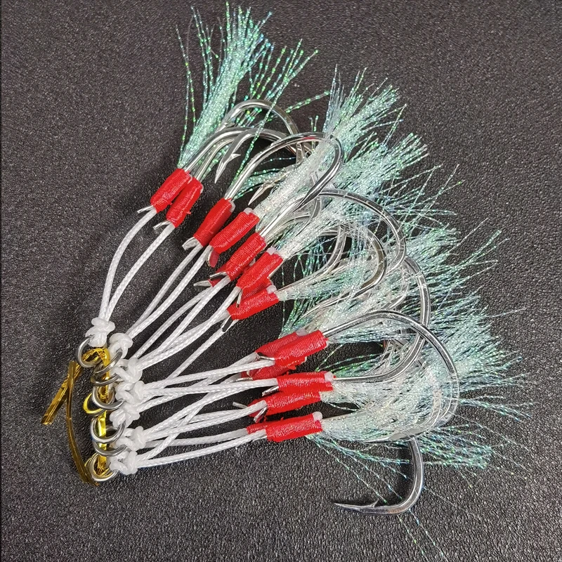 HK004/5/6 1/0 2/0 3/0 4/0 anzuelo de pesca con plantilla de Metal Sea-bream plantilla de doble púas anzuelo de carbono accesorios de pesca de carpa - imagen 5