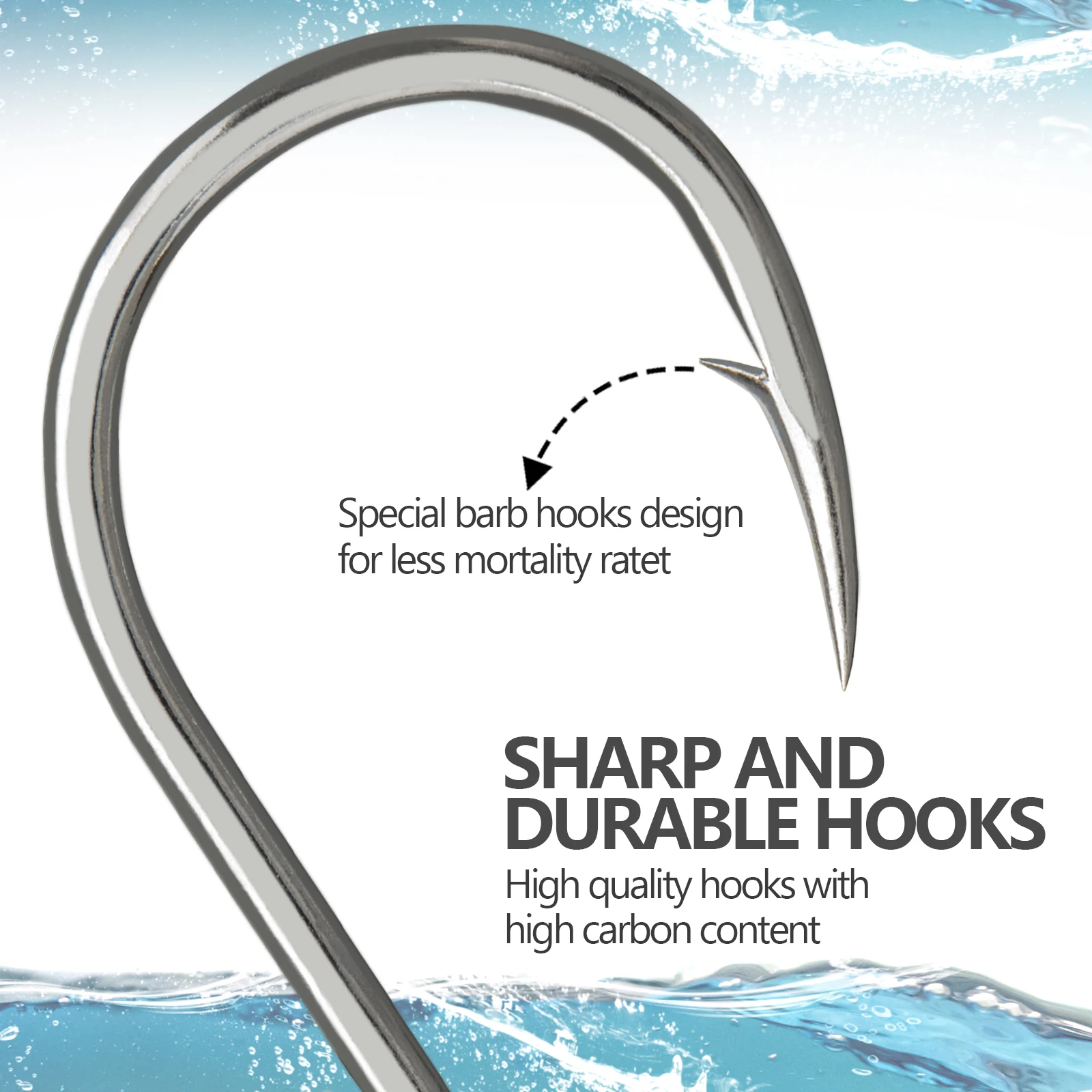 Anzuelos Jig Head acero carbono – Ojo grande para cucharas y vinilos - imagen 4