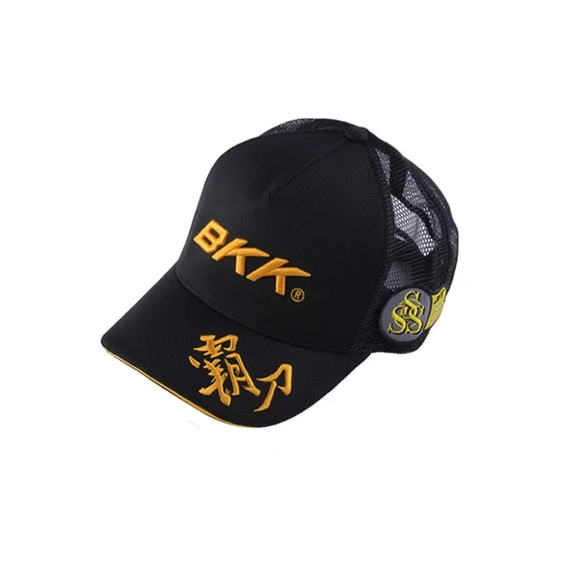 BKK gorra de béisbol bordada con protección solar sombrero de pico de pato para las cuatro estaciones para pesca en el mar señuelo pesca malla transpirable Sunguard - imagen 3