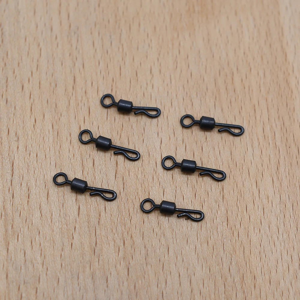 MNFT 100 uds/200 Uds. Giratorios de cambio rápido carpa Barbel aparejo Terminal de pesca gruesa - imagen 5