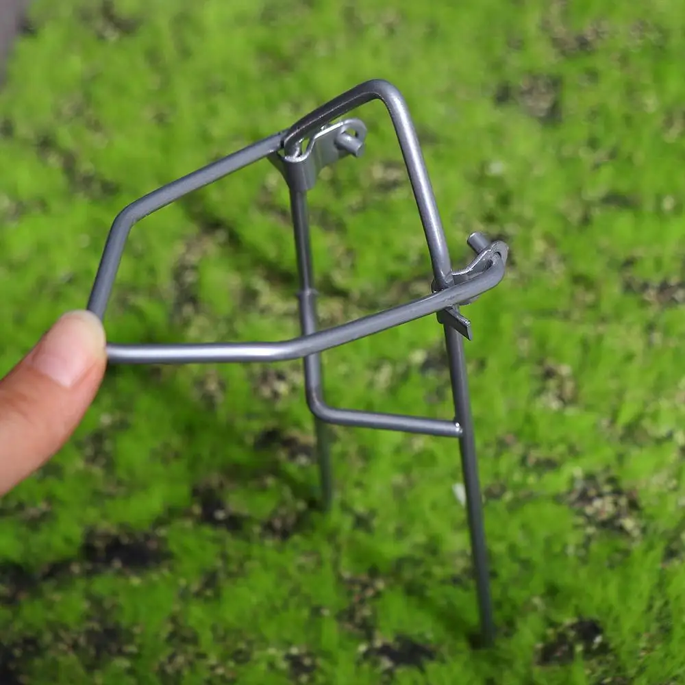 Práctico soporte para caña de pescar plateado ajustable de Metal para exteriores, soporte para caña de pescar, soporte para caña de pescar - imagen 5