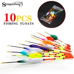 Sougayilang-Juego de flotadores de pesca verticales profesionales, accesorios de señuelo multifuncionales para una experiencia Premium, 10 Uds.